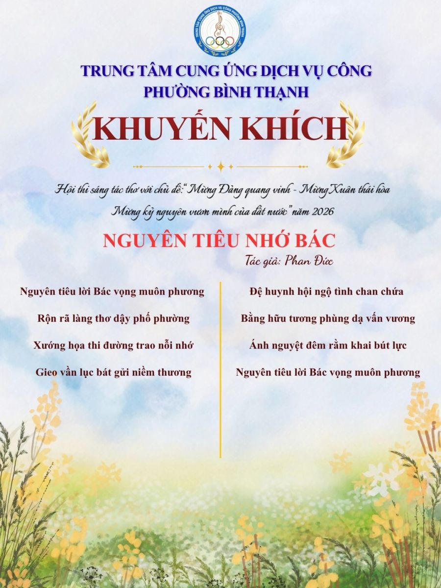 BÀI THƠ NGUYÊN TIÊU NHỚ BÁC - Phan Đức